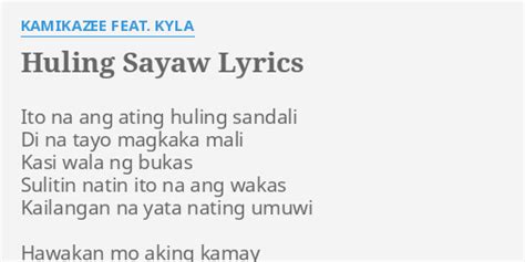 kamikazee huling sayaw lyrics